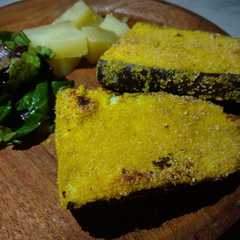 A picture of Milanesas de berenjena sin gluten.