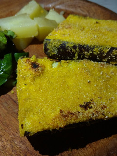 Una foto de Milanesas de berenjena sin gluten