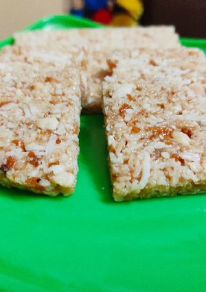 A picture of Coconut 🥥 Peanut 🥜 Chikki.