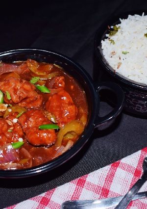 A picture of Restaurant Style Chilli Chicken.