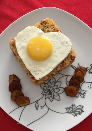 Una foto de Majadito de carne y calabresa