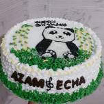 Cake Panda with Pondan brownies kukus