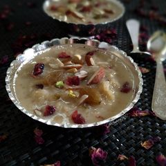 A picture of Foxtail Millet Kheer Thinai Payasam.