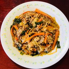 A picture of Bulgogi -Korean style beef and vegetables-.