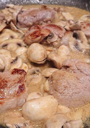 A picture of Dijon Mushroom And Pork Medallions.