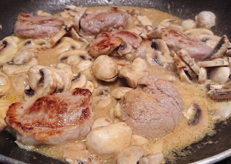 Recipe of Dijon Mushroom And Pork Medallions in 10 Minutes for Family