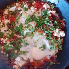 A picture of Heuvos rancheros.