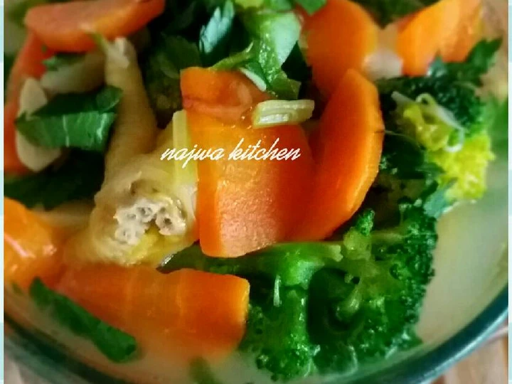 Langkah Mudah untuk Membikin Resep Soup sayur pelangi yang  Bikin Ketagihan Anti Ribet, Sempurna