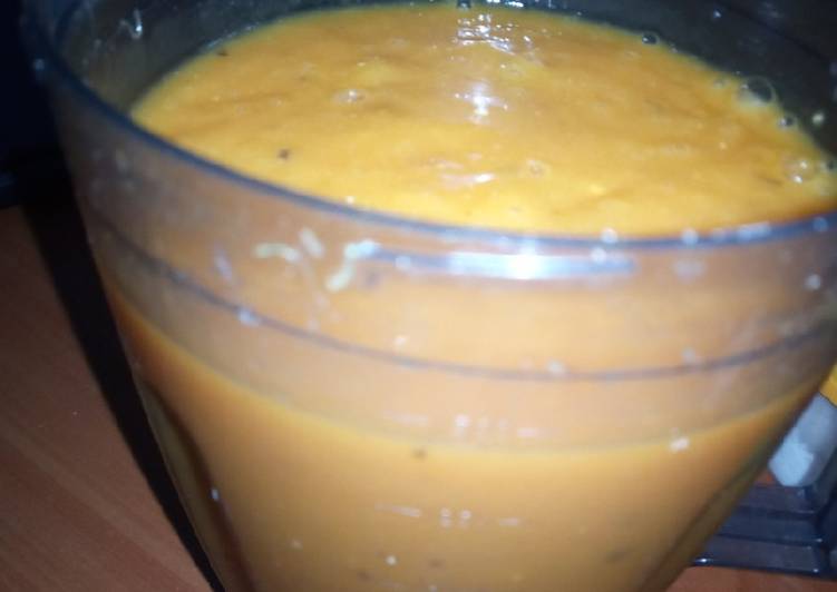 Step-by-Step Guide to Make Favorite Mango watermelon and banana smoothie