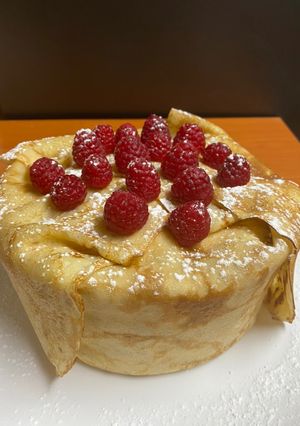Una foto de Tarta de crepes cremosa!!