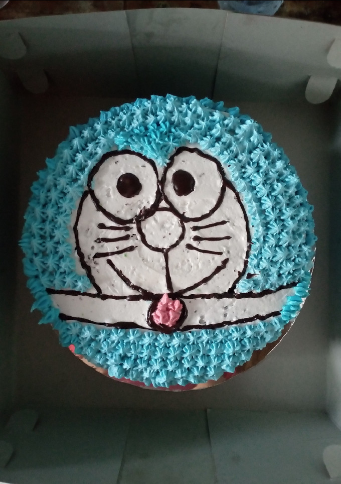 Foto resep Cake ulang tahun doraemon
