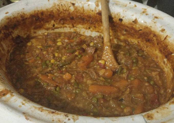Steps to Prepare Speedy Beef and lentil stew