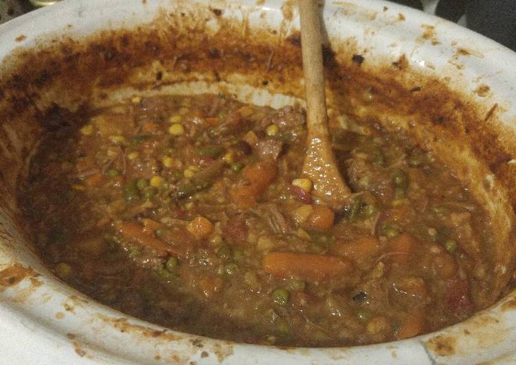 Beef and lentil stew