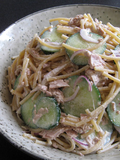 A picture of Spaghetti, Cucumber & Tuna Salad.