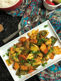A picture of Chicken Stir Fry - South Indian flavour.