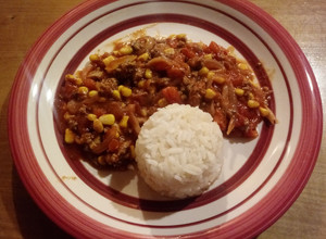 Una foto de Tomaticán sin caldo (con carne molida)