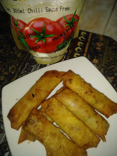 A picture of Chicken Spring Rolls.