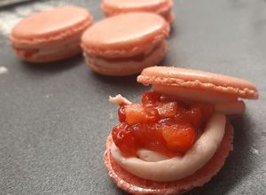 Une photo de Macarons à la fraise