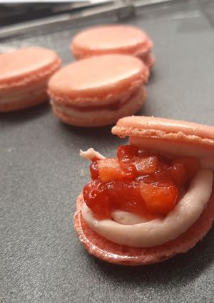 Une photo de Macarons à la fraise