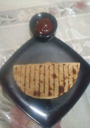 A picture of Paneer cheese paratha.