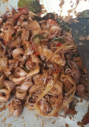 Foto resep Cumi Asin Balado