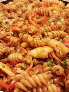 Una foto de Fussilli con Gambas
