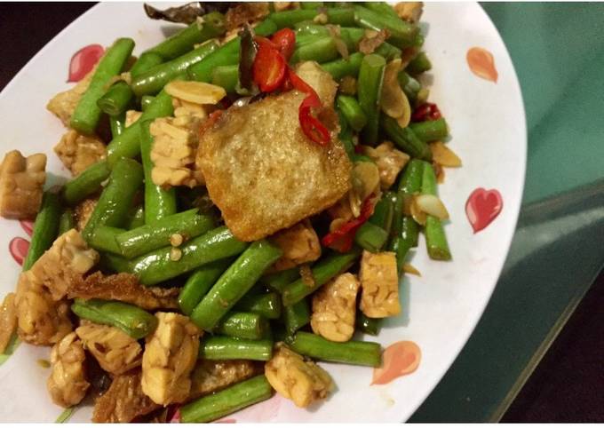 Oseng Buncis Tempe & Dorokdok (Kulit Sapi) / Tumis Buncis Tempe & Dorokdok