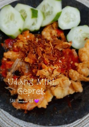 Foto resep Udang Mini Geprek Sambal Mentah (Dijamin nagih 😍)