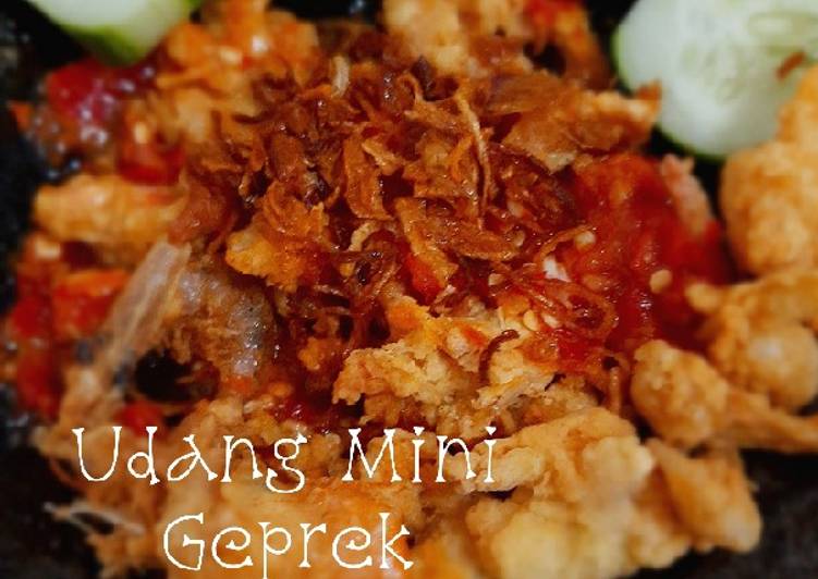 Udang Mini Geprek Sambal Mentah (Dijamin nagih 😍)