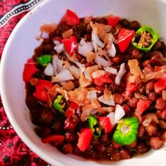 A picture of Black chick peas chaat.