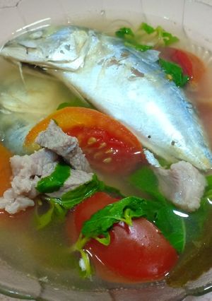 รูปของ ต้มแซ่บปลาทูใส่หมู(50kcal)