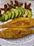 Lenguado frito con guarnición