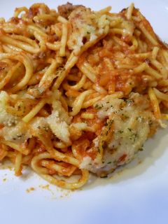 Una foto de Espagueti a la bolognesa