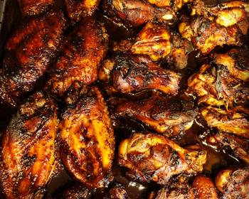 Easy Serving Recipe Honey Garlic BBQ Chicken Wings Home Style