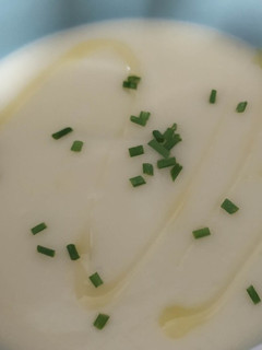 Una foto de Vichyssoise de manzana