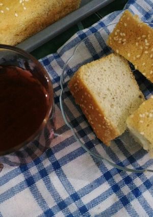 Foto resep Japanese cotton bananacake with sesame seeds