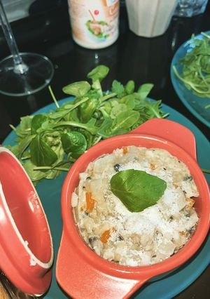 Une photo de Risotto poulet & champignons 🍄🍗