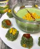 綠巨人套餐——香椿玉米拌飯、毛豆濃湯