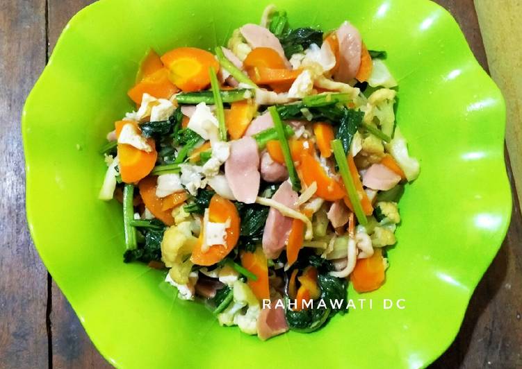 Bahan mengolah Capcay Sayur Simple Enak yang Menggugah Selera