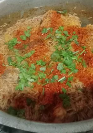 A picture of Chicken briyani.
