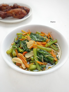 Foto resep Tumis sawi hijau wortel taoge