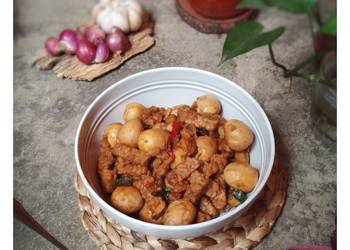 Masakan Populer Telur puyuh Tempe Bumbu Kecap Enak Sempurna