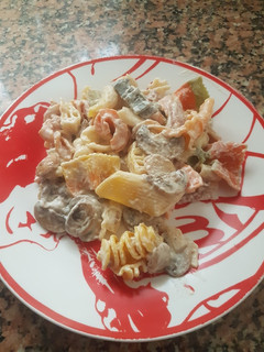 Una foto de Pasta italiana a la carbonara