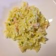 Pasta with salmon and salsa verde