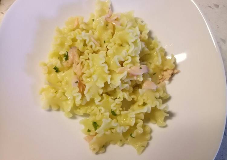 Recipe of Favorite Pasta with salmon and salsa verde