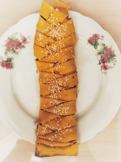 عکسی از دستور اشترودل بادمجان کبابی و سیب زمینی (وگان)