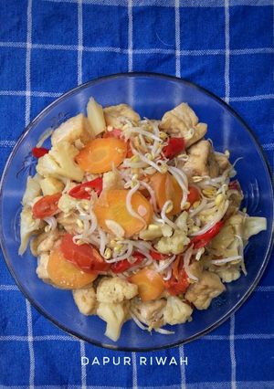Foto resep Tumis Tahu Tauge Campur Wortel dan Bunga Kol