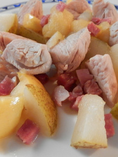 Foto principal de Solomillo de pavo con pera y manzana