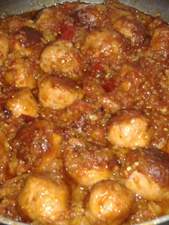 Una foto de Albóndigas con pisto