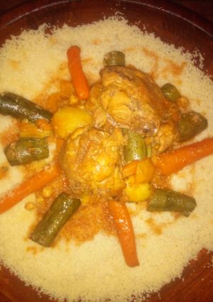 صورة لوصفة كسكس بالدجاج 🍛🍗🍛🍗 😋😋